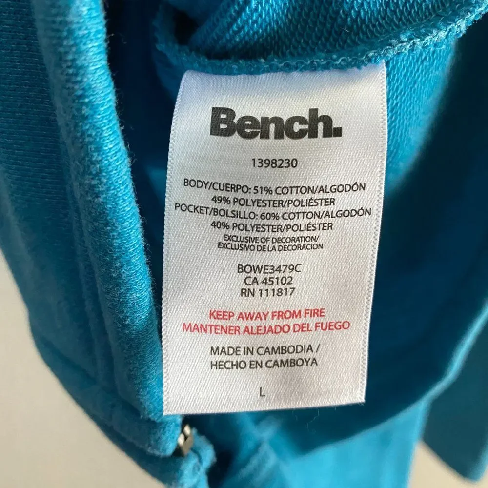 Bench Mock Neck Fleece Full Zip Thumbholes French Terry Jacket 1398230 Large